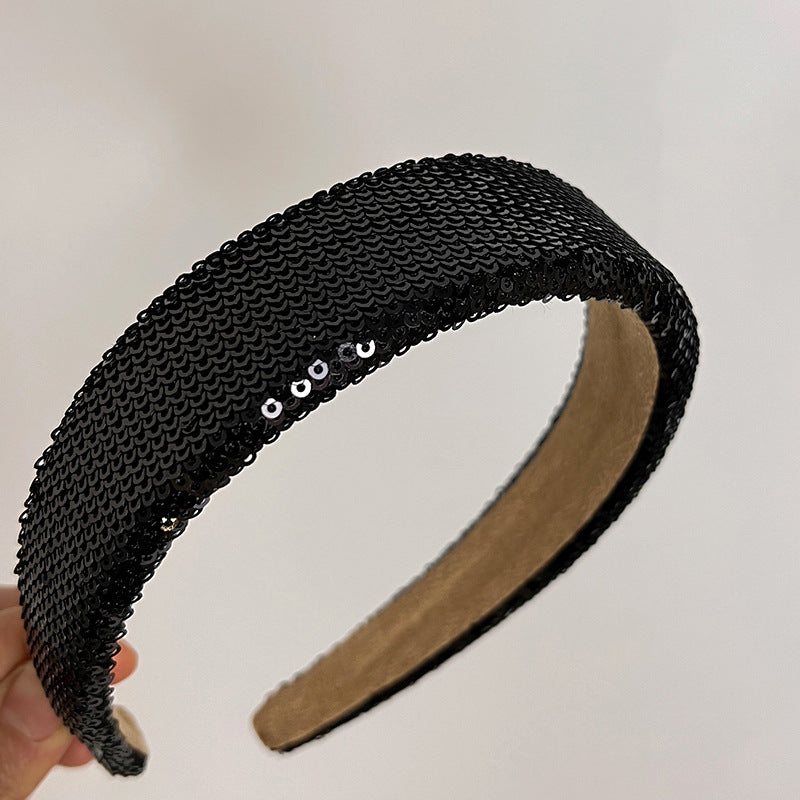 Wholesale Sequin Sponge Wide Edge Hair Clips